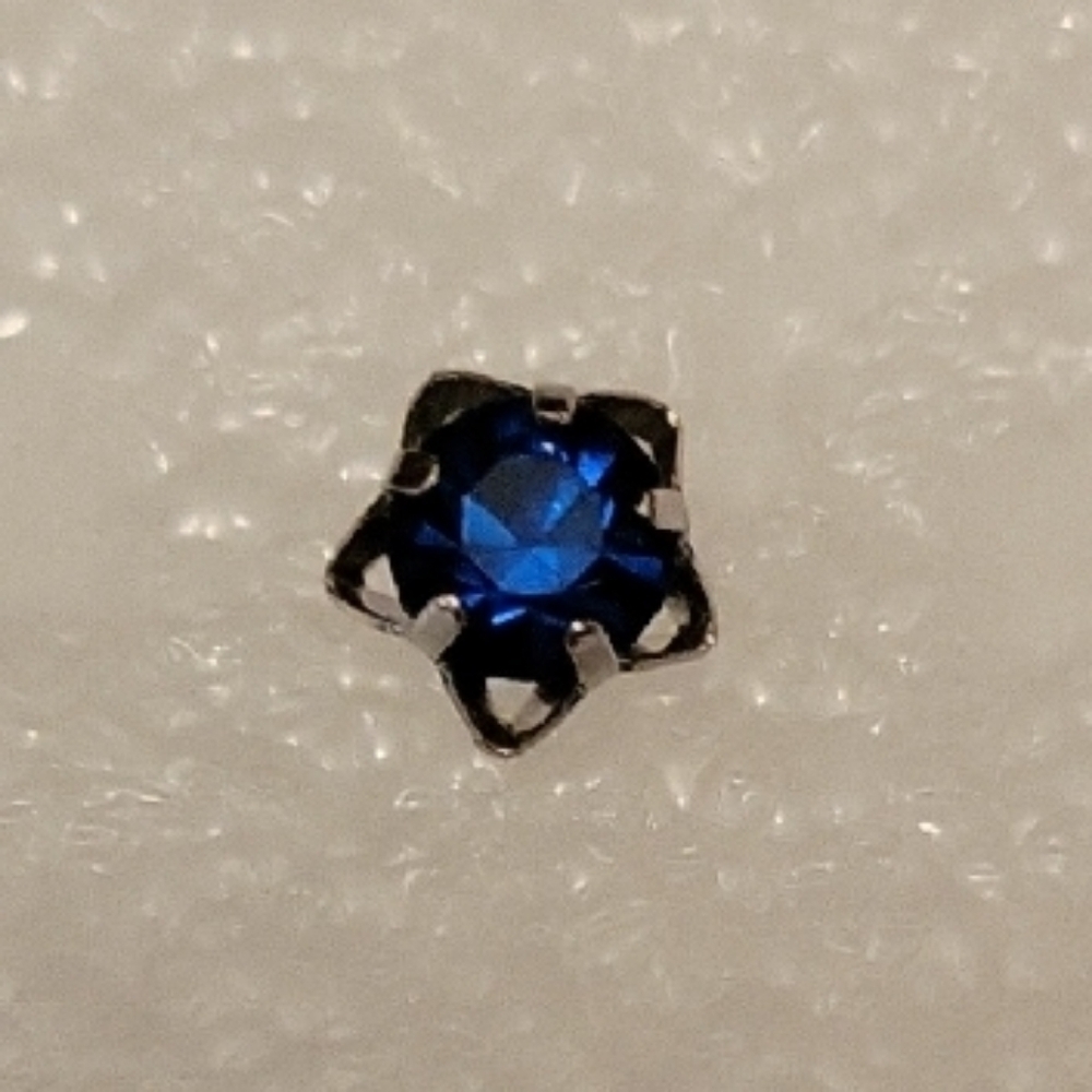 Blue Gemstone Tie Pin/Brooch